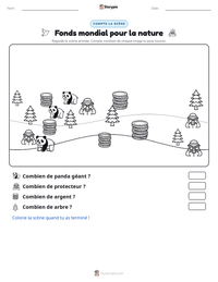Aperçu de la feuille de travail imprimable Fonds mondial pour la nature