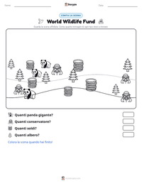 Anteprima della scheda stampabile di World Wildlife Fund