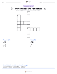 World Wide Fund For Nature druckbare Arbeitsblatt Vorschau