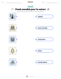 Aperçu de la feuille de travail imprimable Fonds mondial pour la nature
