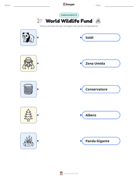 Anteprima della scheda stampabile di World Wildlife Fund