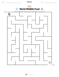 World Wildlife Fund printable worksheet preview