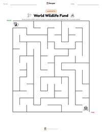 Anteprima della scheda stampabile di World Wildlife Fund