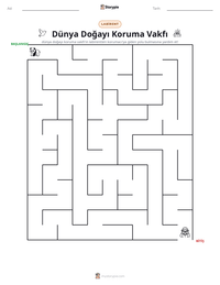Dünya Doğayı Koruma Vakfı yazdırılabilir çalışma sayfası önizlemesi