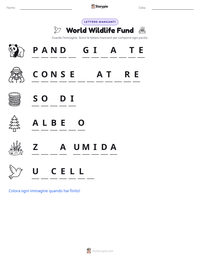 Anteprima della scheda stampabile di World Wildlife Fund
