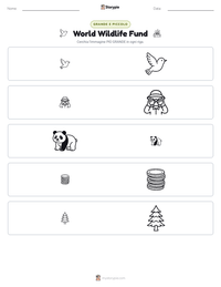 Anteprima della scheda stampabile di World Wildlife Fund