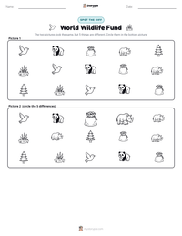 World Wildlife Fund printable worksheet preview