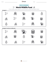 Anteprima della scheda stampabile di World Wildlife Fund