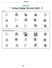 Dünya Doğayı Koruma Vakfı yazdırılabilir çalışma sayfası önizlemesi