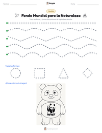 Vista previa de la hoja de trabajo imprimible de Fondo Mundial para la Naturaleza