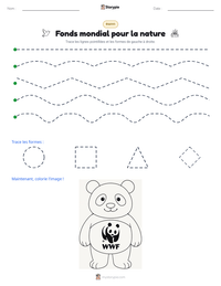Aperçu de la feuille de travail imprimable Fonds mondial pour la nature