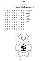 World Wildlife Fund printable worksheet preview