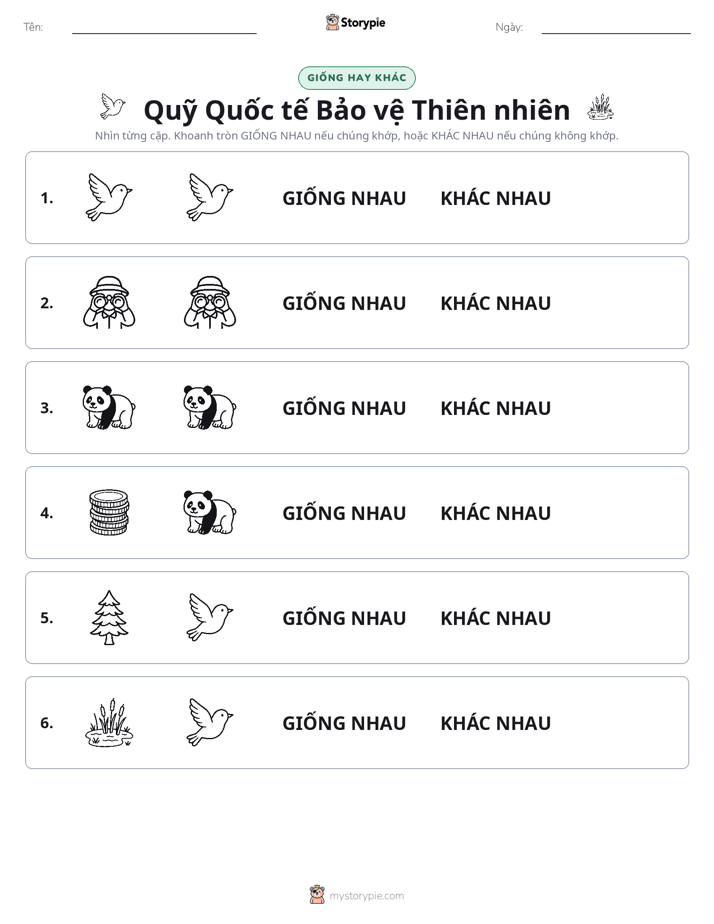 Giống Hay Khác