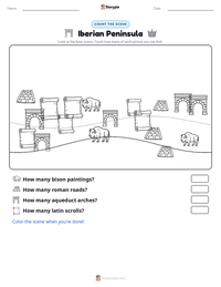 Iberian Peninsula printable worksheet preview