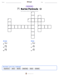 Iberian Peninsula printable worksheet preview
