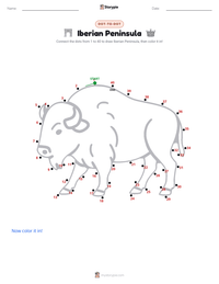 Iberian Peninsula printable worksheet preview