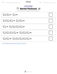 Iberian Peninsula printable worksheet preview