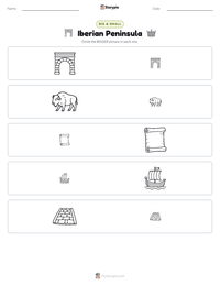 Iberian Peninsula printable worksheet preview