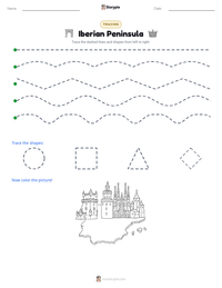 Iberian Peninsula printable worksheet preview