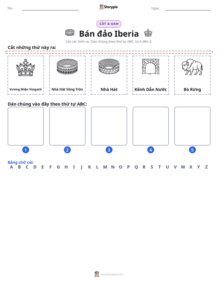 Cắt & Dán Chữ Cái