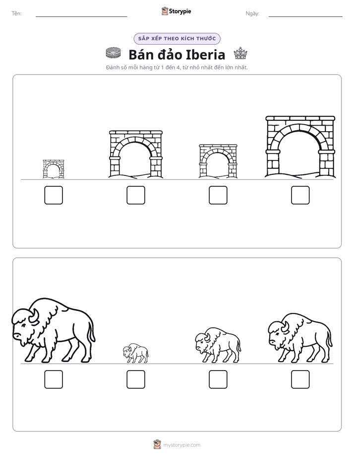 Thứ Tự Kích Thước