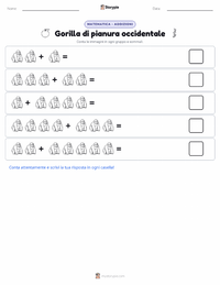 Anteprima della scheda stampabile di Gorilla (di pianura occidentale)
