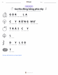 Xem trước tài liệu in sẵn Khỉ đột (Đồng bằng Tây Phi)