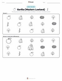 Gorilla (Western Lowland) printable worksheet preview