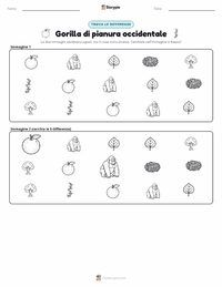 Anteprima della scheda stampabile di Gorilla (di pianura occidentale)