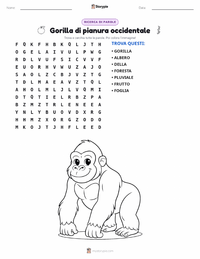 Anteprima della scheda stampabile di Gorilla (di pianura occidentale)