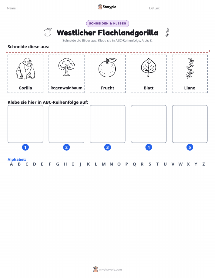Schneiden & Einfügen Alphabet