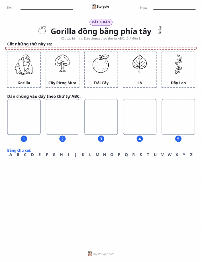 Cắt & Dán Chữ Cái