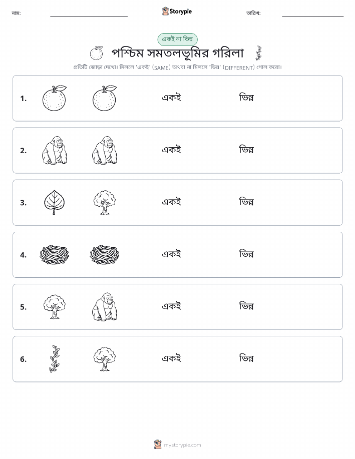 একই বা ভিন্ন