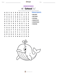 Anteprima della scheda stampabile di Cetacei