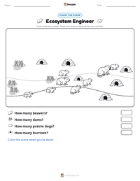 Ecosystem Engineer printable worksheet preview