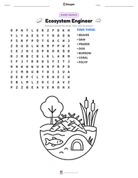 Ecosystem Engineer printable worksheet preview