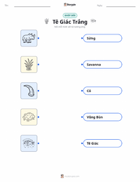 Tài liệu in sẵn Tê giác trắng cho trẻ em