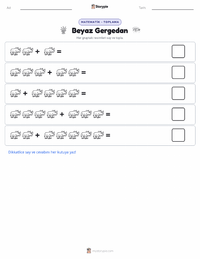 Beyaz Gergedan yazdırılabilir çalışma sayfası önizlemesi