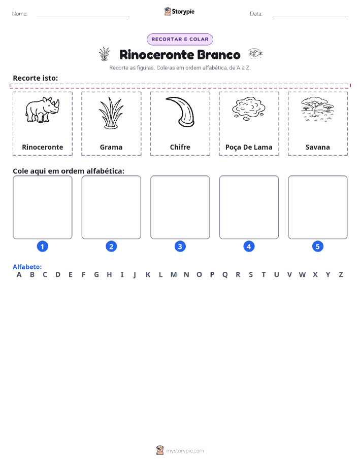Recortar & Colar Alfabeto