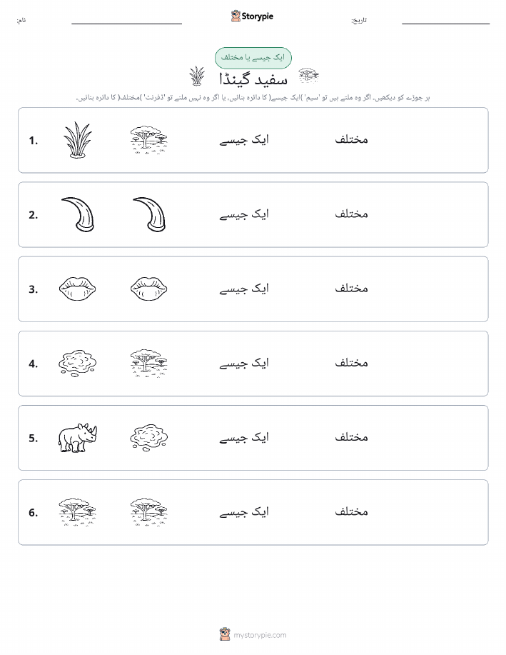 ایک جیسا یا مختلف