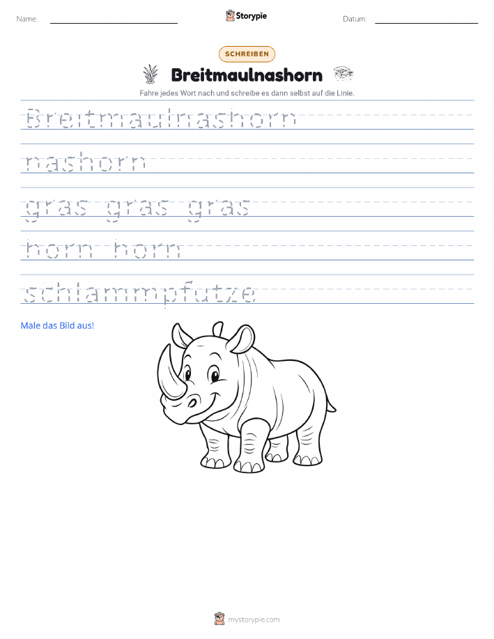 Schreibübung