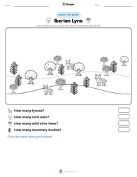 Iberian Lynx printable worksheet preview