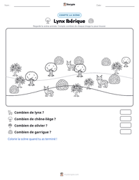 Aperçu de la feuille de travail imprimable Lynx Ibérique