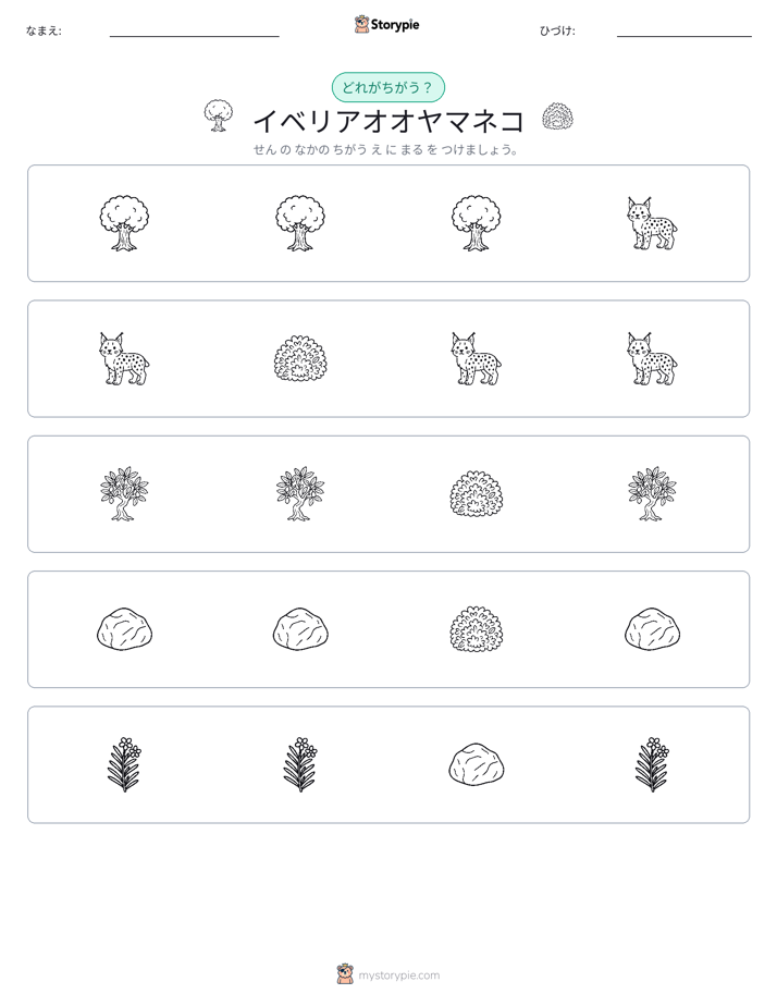 異なるものを見つけよう