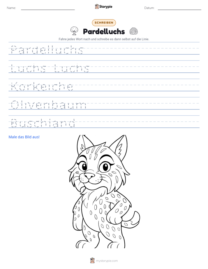 Schreibübung