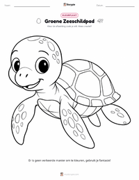 Soepschildpad kleurplaat voor kinderen