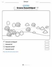 Soepschildpad afdrukbare werkblad voorbeeld