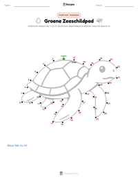 Soepschildpad afdrukbare werkblad voorbeeld