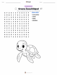Soepschildpad afdrukbare werkblad voorbeeld