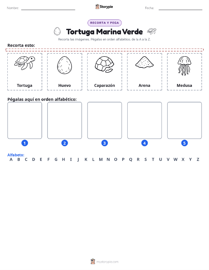 Cortar y Pegar el Alfabeto